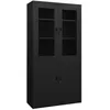 Image de vidaXL Armoire de bureau Noir 90x40x180 cm Acier