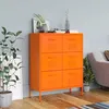 Image de vidaXL Armoire à tiroirs Orange 80x35x1015 cm Acier