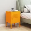 Image de vidaXL Table de chevet Jaune moutarde 35x35x51 cm Acier 336209