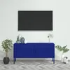 Image de vidaXL Meuble TV Bleu marine 105x35x50 cm Acier