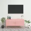 Image de vidaXL Meuble TV Rose 105x35x50 cm Acier