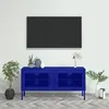 Image de vidaXL Meuble TV Bleu marine 105x35x50 cm Acier
