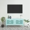 Image de vidaXL Meuble TV Vert menthe 105x35x50 cm Acier