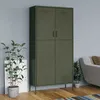 Image de vidaXL Garde-robe Vert olive 90 x 50 x 180 cm Acier