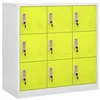 Image de vidaXL Armoire à Casiers Verrouillables Armoire de Rangement Organisateur de Rangement Armoire de Bureau Gris Clair et Vert 336443