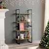 Image de vidaXL Bibliothèque à 4 niveaux Marron 80x30x140 cm Bois de pin massif