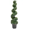 Image de vidaXL Plante de buis artificiel en spirale avec pot Vert 117 cm
