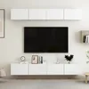 Image de vidaXL Meubles TV 4 pcs Blanc 100x30x30 cm Bois dingénierie 3074452