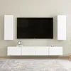 Image de vidaXL Ensemble de meubles TV 4 pcs Blanc Aggloméré