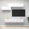 Image de vidaXL Ensemble de meuble TV 7 pcs Blanc Aggloméré