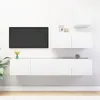 Image de vidaXL Ensemble de meuble TV 4 pcs Blanc Aggloméré