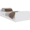 Image de vidaXL Cadre de lit avec tiroirs Blanc Bois de pin massif 90x200 cm