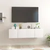 Image de vidaXL Meubles TV suspendus 2 pcs Blanc 60x30x30 cm