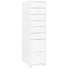 Image de vidaXL Classeur mobile Blanc 28x41x109 cm Métal