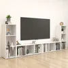 Image de vidaXL Meubles TV 4 pcs Blanc 107x35x37 cm Aggloméré