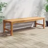 Image de vidaXL Banc de jardin 150 cm Bois de teck massif Brun 150 x 40 x 45 cm (l x P x H)