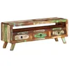 Image de vidaXL Meuble TV Multicolore 110 x 30 x 40 cm Bois massif de récupération