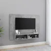 Image de vidaXL Meuble TV mural Gris béton 120x235x90 cm Aggloméré