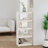 Image de Bibliothèque - Pin - 60x30x1355cm - Blanc - 4 étagères - Design contemporain