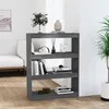 Image de vidaXL Bibliothèque-Séparateur de pièce Gris 80x30x1035 cm Pin solide