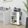 Image de vidaXL Armoire à roulettes Blanc 60x35x75 cm Aggloméré