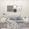 Image de vidaXL Table de chevet Blanc 100x35x40 cm Aggloméré