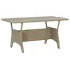 Image de vidaXL Table de jardin Gris 120x70x66 cm Résine tressée Gris résine tressée (polyéthylène) panneau PS