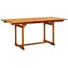 Image de vidaXL Table à dîner de jardin (120-170)x80x75 cm Bois dacacia massif 316568