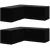 Image de vidaXL Housses de salon de jardin 2pcs Forme L 12 oeillets 250x250x90cm