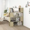 Image de vidaXL Bibliothèque/Séparateur de pièce Chêne sonoma 100x24x124 cm 809191