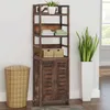 Image de vidaXL Vitrine Marron foncé 46x24x140 cm Bois massif de Paulownia 338506