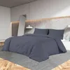 Image de vidaXL Ensemble de housse de couette Anthracite 200x200 cm Microfibre135938