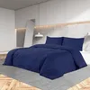 Image de vidaXL Ensemble de housse de couette Bleu marine 200x220 cm Microfibre136009