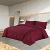 Image de vidaXL Ensemble de housse de couette Bordeaux 140x200 cm Microfibre 136033