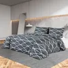 Image de vidaXL Ensemble de housse de couette Gris 220x240 cm Coton136051