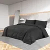 Image de vidaXL Ensemble de housse de couette Noir 200x220 cm Coton136121