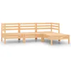 Image de vidaXL Bois de Pin Massif Salon de Jardin 4 pcs Mobilier de Patio Ensemble de Meubles dExtérieur Meubles de Terrasse 806622