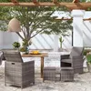Image de vidaXL Jeu de Chaise et Tabouret de Jardin 4 pcs Mobilier de Patio Meubles dExtérieur Terrasse Porche Balcon Terrasse 316753