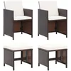 Image de vidaXL Jeu de Chaise et Tabouret de Jardin 4 pcs Mobilier de Patio Ensemble de Meubles de Terrasse Extérieur Balcon Résine 316780