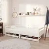 Image de vidaXL Lit de repos avec tiroirs 90x200 cm Blanc Bois de pin massif 3083680