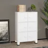 Image de vidaXL Coffre de rangement industriel Blanc 75x40x115 cm Métal 339629