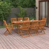 Image de vidaXL Ensemble à manger de jardin 9 pcs 220x90x75 cm bois dacacia 3086974
