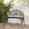 Image de vidaXL Banc de jardin 100 cm Aluminium coulé Noir 317740