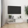 Image de vidaXL Meuble TV Blanc 110x30x335 cm Bois de pin massif