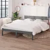 Image de vidaXL Cadre de lit sans matelas gris bois massif 810119