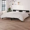 Image de vidaXL Cadre de lit Noir Bois de pin massif 180x200 cm UK Super King