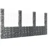 Image de vidaXL Panier de Gabion en Forme de U avec 4 Poteaux Barrière de Jardin Clôture en Mur de Panier Décoration Extérieur Fer 151291