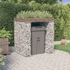Image de vidaXL Mur de gabion pour poubelle 110x91x120 cm fer galvanisé 151335