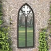 Image de vidaXL Miroir de jardin Noir 100x45 cm Fer pour utilisation extérieure