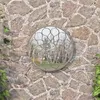 Image de vidaXL Miroir de jardin Sable 40x3 cm Fer Rond utilisation extérieure